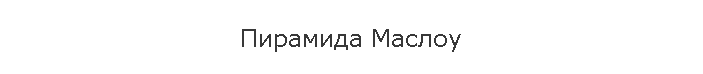 Пирамида Маслоу